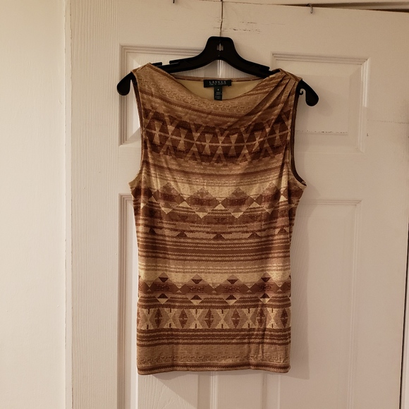 Ralph Lauren Silk Blend Sleeveless Top - Picture 1 of 3